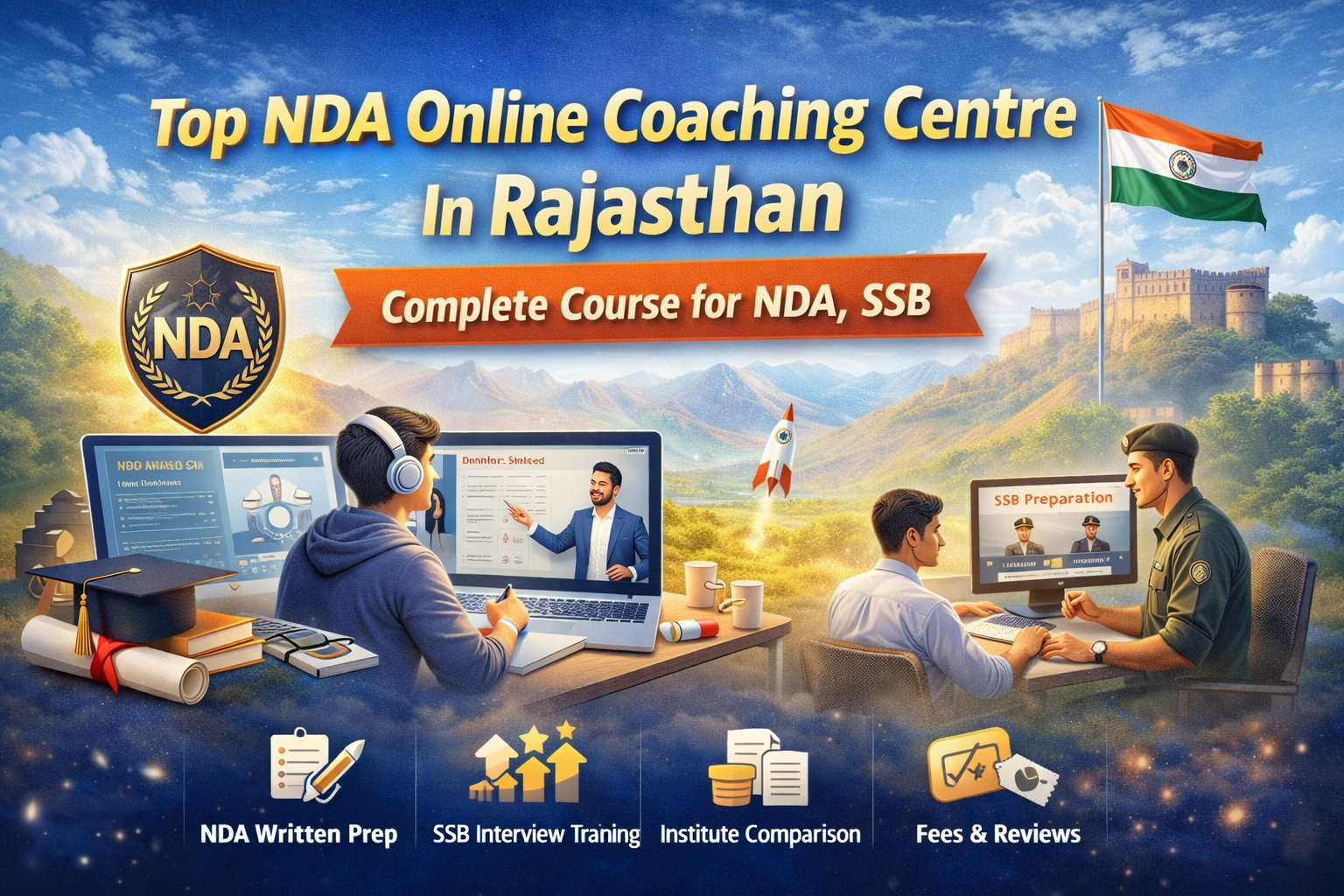 Top NDA Online Coaching Centre In Rajasthan, Complete Course for NDA, SSB